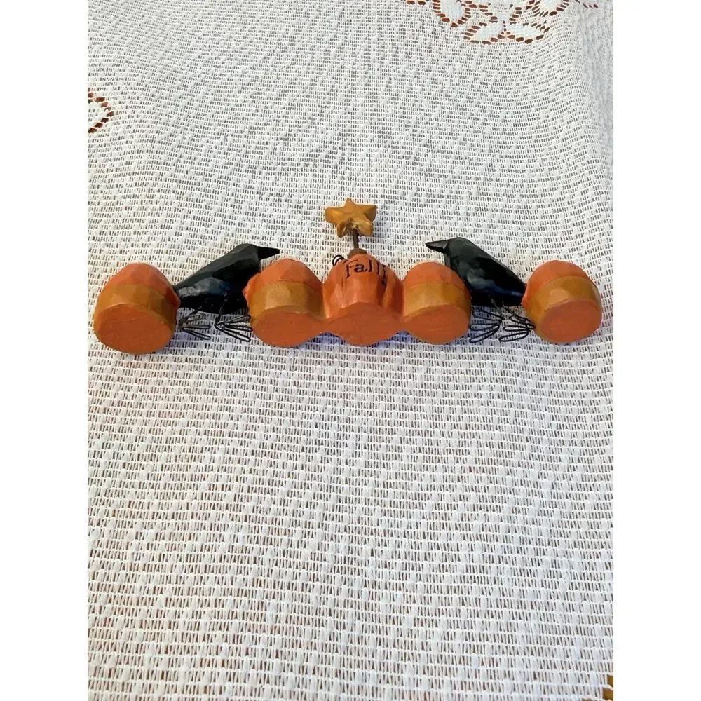 Blossom Bucket B Lloyd Pumpkin & Crow Halloween Figurine “Finally Fall!”